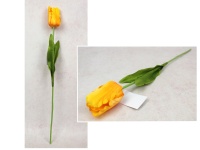 Kwiat TULIPAN Papuzi wys. 53 cm (kwiat 8x5 cm) ŻÓŁTY