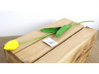 Kwiat TULIPAN pojedynczy wys. 47 cm, (kwiat piankowy 4,5x2,5 cm) - ŻÓŁTY