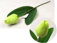 Kwiat TULIPAN wys. 40 cm (kwiat nierozwinięty 6x4 cm) ZIELONY - 1 szt