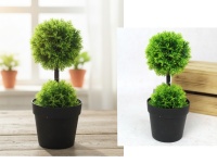 Kwiat w doniczce silikonowy PE tuja, kule wys. 23 cm