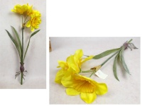 Kwiat ŻONKIL Z CEBULKĄ wys. 52 cm (3 kwiaty 12x6 cm) ŻÓŁTY