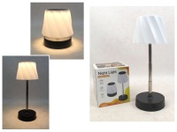 Lampa LED dotykowa stołowa, do sypialni TELESKOPOWA bezprzewodowa 13-29x11 cm BIAŁO-CZARNA