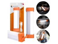 Lampa LED warsztatowa na magnes 17 cm 6500K BIAŁO-POMARAŃCZOWA