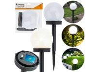 Lampa solarna kula LED biała w folii