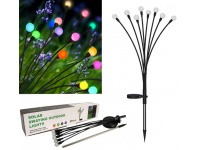 Lampa solarna ogrodowa LED KULKI ŚWIETLIKI (8 szt) WIELOKOLOROWE 70 cm - 1 szt