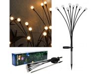 Lampa solarna ogrodowa LED KULKI ŚWIETLIKI (8 szt) CIEPŁY BIAŁY 70 cm - 1 szt