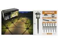 Lampa solarna ogrodowa LED Latarnia z żarówką światło ciepłe 38x8,5 cm - 1 szt