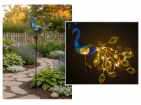 Lampa solarna ogrodowa LED PAW metal światło ciepłe 110x46 cm