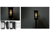 Lampa solarna, ogrodowa wbijana LED ozdobne światło ciepłe 54x7 cm