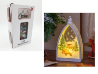 Lampion, latarenka LED RENIFER szkło-plastik na baterie 16x9x5 cm