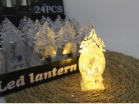 Lampion, latarenka świąteczna LED brelok 11x5 cm MIX WZORÓW - 1 szt
