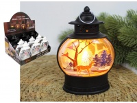 Lampion, latarenka świąteczna LED 12,5x8,5x4 cm mix kolorów i wzorów