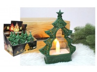 Lampion LED CHOINKA 16,5x12x5 cm zielona - 1 szt