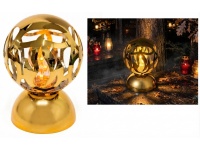 Lampion CELERIS PŁOMIEŃ, plastikowy ZŁOTY 25x17 cm na baterie