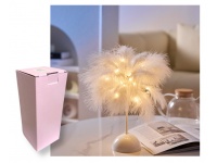 Lampka DRZEWKO LED z piórami biały ciepły 33 cm