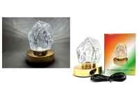 Lampka kryształowa diamentowa dotykowa 8 trybów ładowanie typ c 15x10 cm