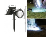 Lampka, lampa solarna 7 led światło zimne białe 28x9 cm CZARNA