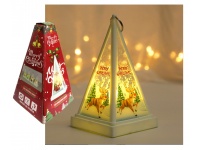 Lampka, latarenka PIRAMIDA RENIFER LED 18x9,2 cm BIAŁA