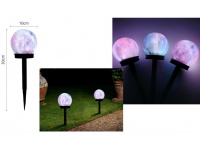 Lampka solarna KULA, gwieździste niebo 1LED 30x10 cm MULTIKOLOR