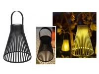 Lampka solarna wisząca 1LED 20x11 cm CZARNA światło ciepłe