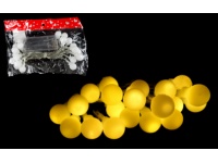 Lampki choinkowe KULKI 20 LED 2 m na baterie - CIEPŁY BIAŁY