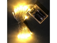 Lampki choinkowe na baterie 80 LED - 10 m BIAŁE CIEPŁE