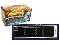 Lampki LED 100L SOPLE transformator, z programatorem biały kabel 1,4 m- CIEPŁY BIAŁY
