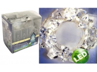 Lampki LED 20L DRUCIKI Z KOSTKAMI LODU - CIEPŁY BIAŁY