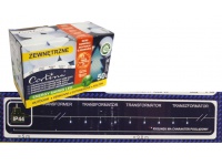 Lampki LED 50L KULKI timer + transformator IP44 9,8 m - ZIMNY BIAŁY