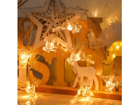 Lampki na baterie RENIFERY 20 LED - 1,5 m CIEPŁY BIAŁY