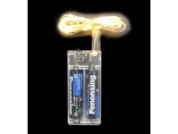 Lampki na druciku 10 LED (na baterie) 1 m - CIEPŁY BIAŁY