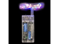 Lampki na druciku 10 LED (na baterie) 1 m - MULTIKOLOR