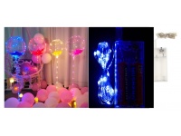 Lampki na druciku 20 LED (na baterie) 2m - NIEBIESKIE