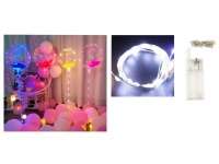 Lampki na druciku 50 LED, 5m (na baterie) -biały zimny