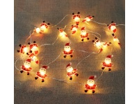 Lampki na druciku MIKOŁAJ 20 LED (na baterie) 2m