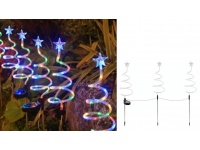 Lampki SOLARNE plastikowe CHOINKI kpl. 3 szt MULTIKOLOR
