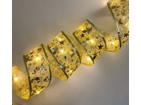 Łańcuch, wstążka LED świecąca  ZŁOTA 90 cm ciepła biała