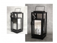 Latarnia lustro z efektem 3D 36x13,5x13,5 cm - Czarna 