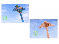 Latawiec KOLOROWY, sznurek z uchwytem 128x100 cm