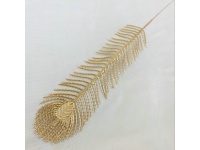 Liść silikonowy PAWIE PIÓRO pojedynczy wys. 47 cm - ZŁOTY
