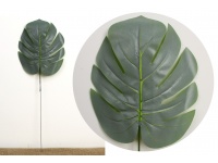 Liść silikonowy MONSTERA 45x16 cm ZIELONO-SZARY