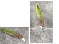 Liść piankowy na piku wys. 38 cm ZIELONO BRĄZOWY