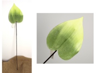 mp Liść SERCE piankowy wys. 80 cm (liść 23x17 cm) ZIELONY jasny