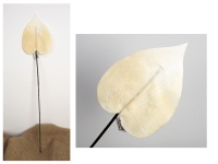 mp Liść SERCE piankowy wys. 80 cm (liść 23x17 cm) ECRU