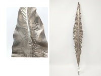 Liść pojedynczy GUMOWY wys. 86x15 cm ZŁOTY jasny (II GARUNEK)