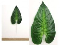 Liść silikonowy AKOLAZJA wys. 65x20 cm ZIELONY