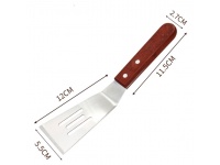 Łopatka do smażenia metalowa z drewnianą rączką 23,5x5,5 cm