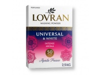 Lovran proszek do prania w kartonie UNIWERSAL&WHITE 50 prań 2,5 KG