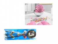 Łyżka do lodów metalowa 23x6 cm na blistrze