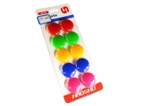 Magnesy kolorowe OKRĄGŁE 2,7 cm na blistrze kpl 10 szt